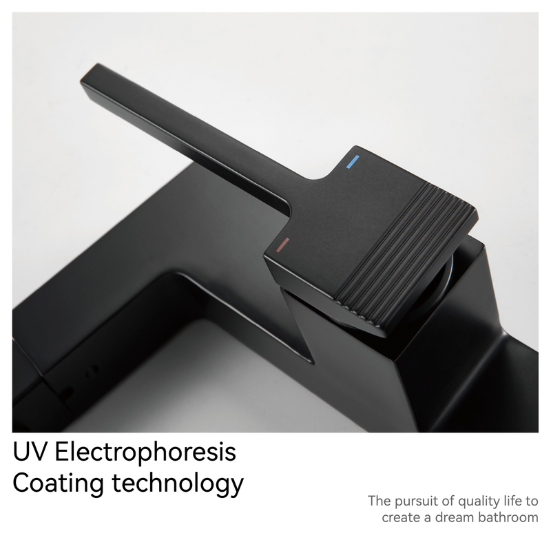 Смесители для ванной комнаты Samliyu для раковины 1 отверстие, однополосная раковина с одной ручкой с 2 ​​режимами, 360 ° ровно с вытягивающим распылителем, современные раковины для ванной комнаты черный BF04006-N1-МБ