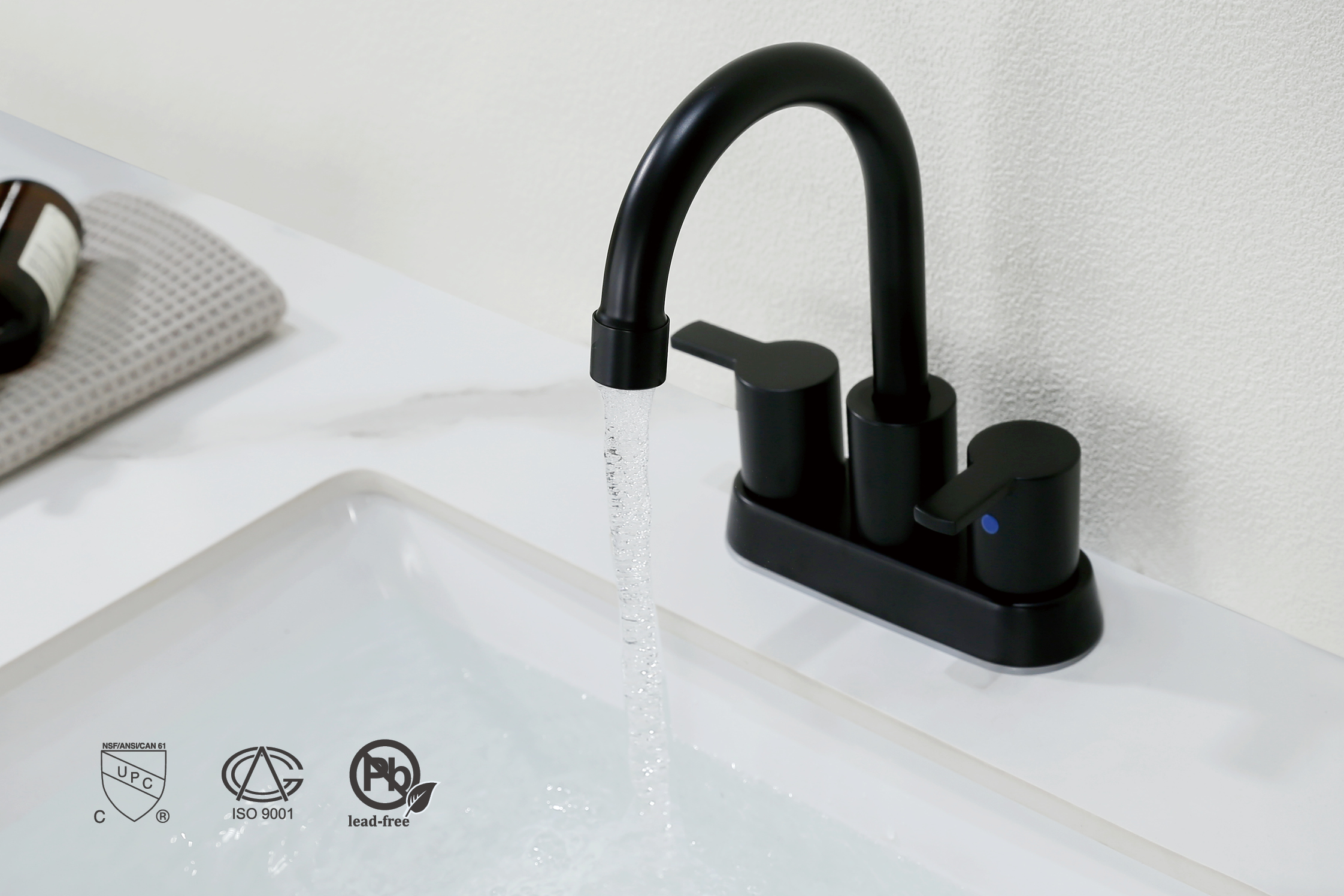 Черный смеситель для раковины