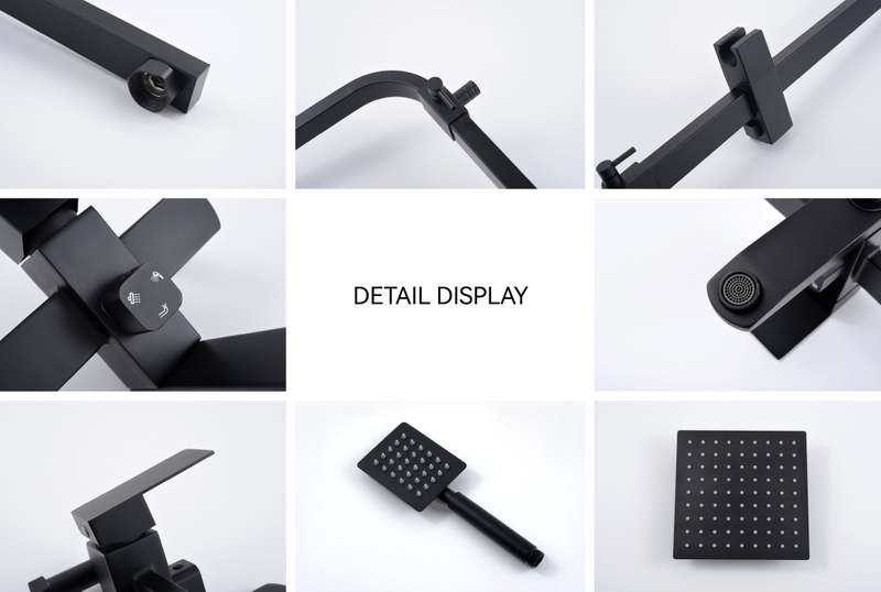 Samliyu High Dative 3-Mode Handheld Desmper Weem с ванной комнатой роскошной дождевой микшер Symer Complete Combo Set SS01013-MB
