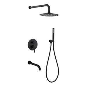 Samliyu Black Sweep Faucet Set на стену для ванной комнаты горячая и холодная вода для кранов для дожди, скрыта душевая система