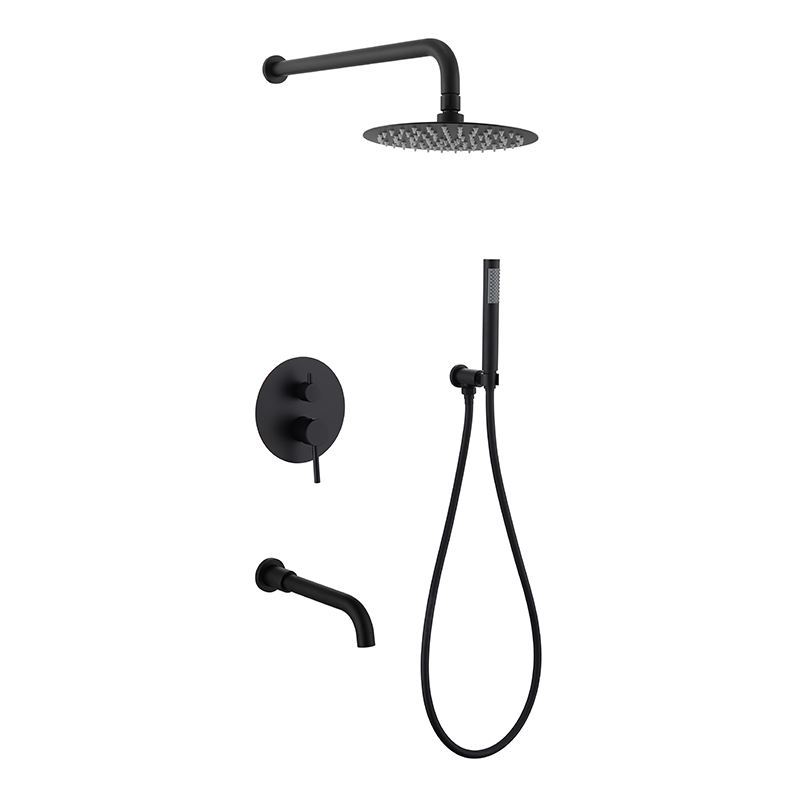Samliyu Black Sweep Faucet Set на стену для ванной комнаты горячая и холодная вода для кранов для дожди, скрыта душевая система