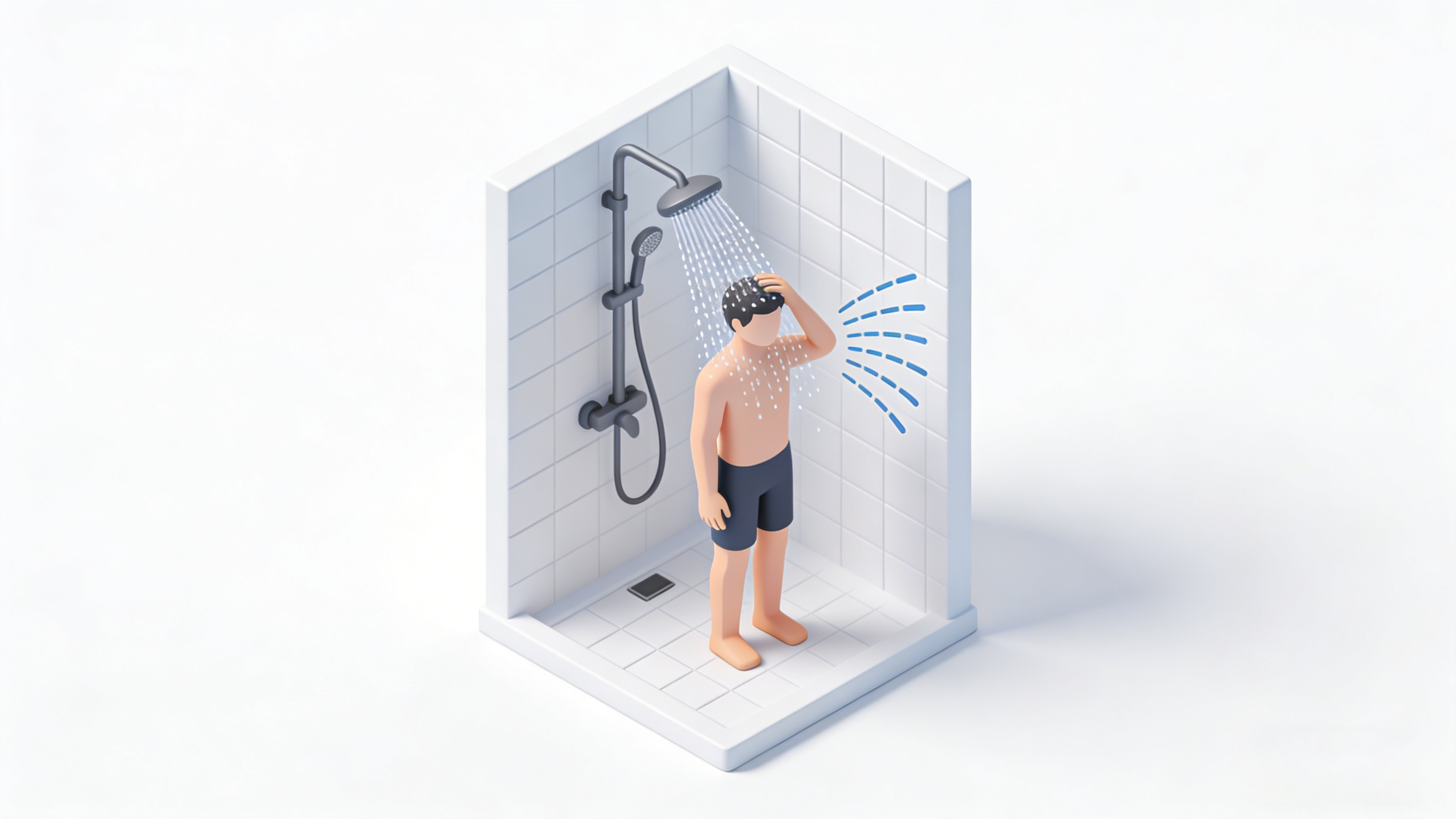 Душевая насадка 2,5 галлона в минуту