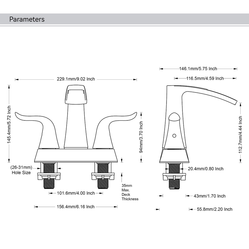 Samliyu Mrate Nickel Brass Bass Want Mixer Tap Одиночное отверстие для смесителя биде 