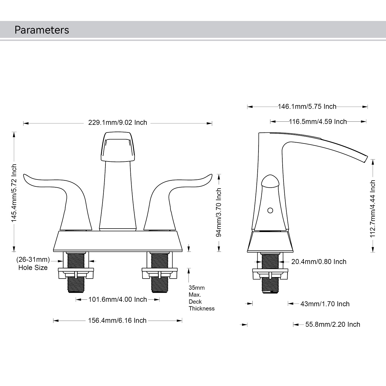 Samliyu Mrate Nickel Brass Bass Want Mixer Tap Одиночное отверстие для смесителя биде 