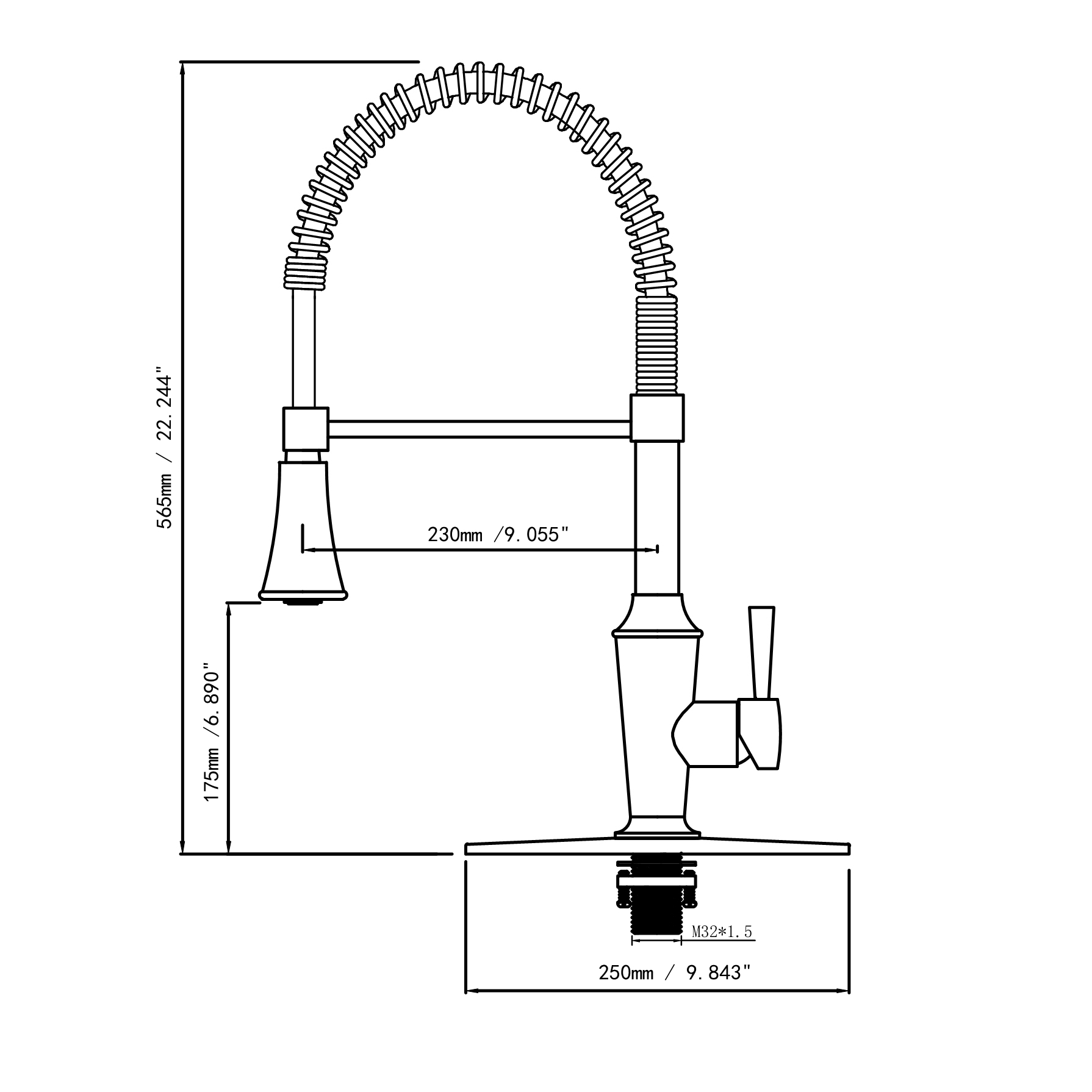 кухонный смеситель с выдвижным распылителем