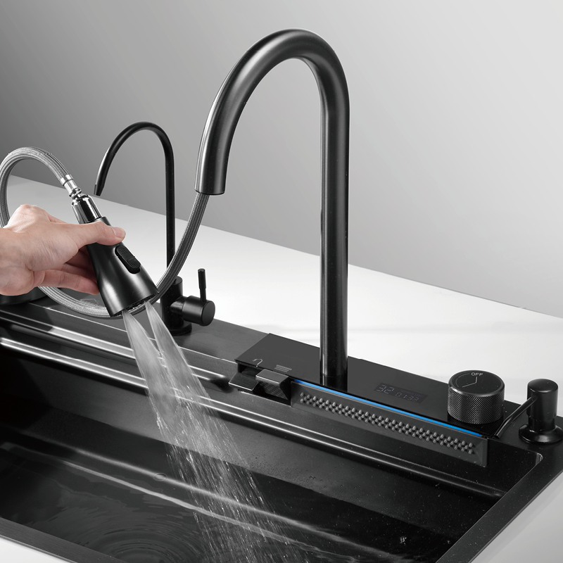 Samliyu Kitchen Waterfall под домом Большая одиночная раковина S.S304.