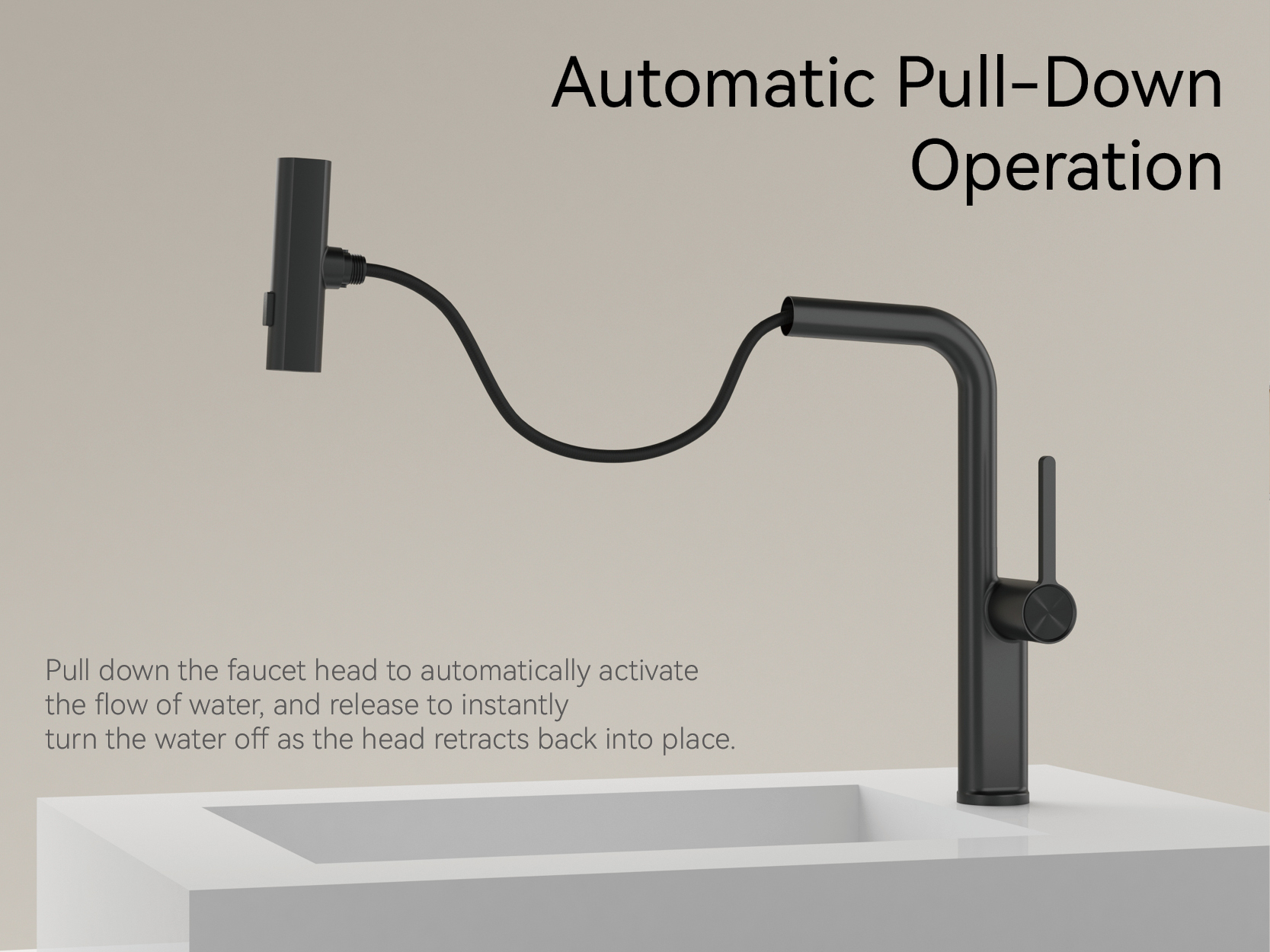 черный смеситель для кухонной мойки