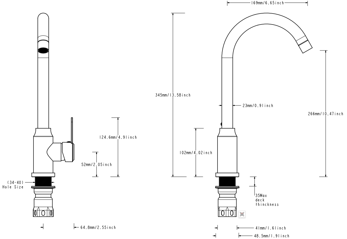 с водопадом смеситель 