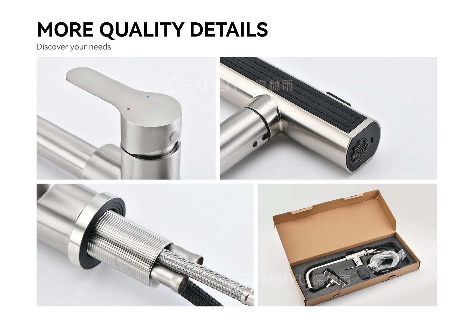 кухонный смеситель из матового никеля