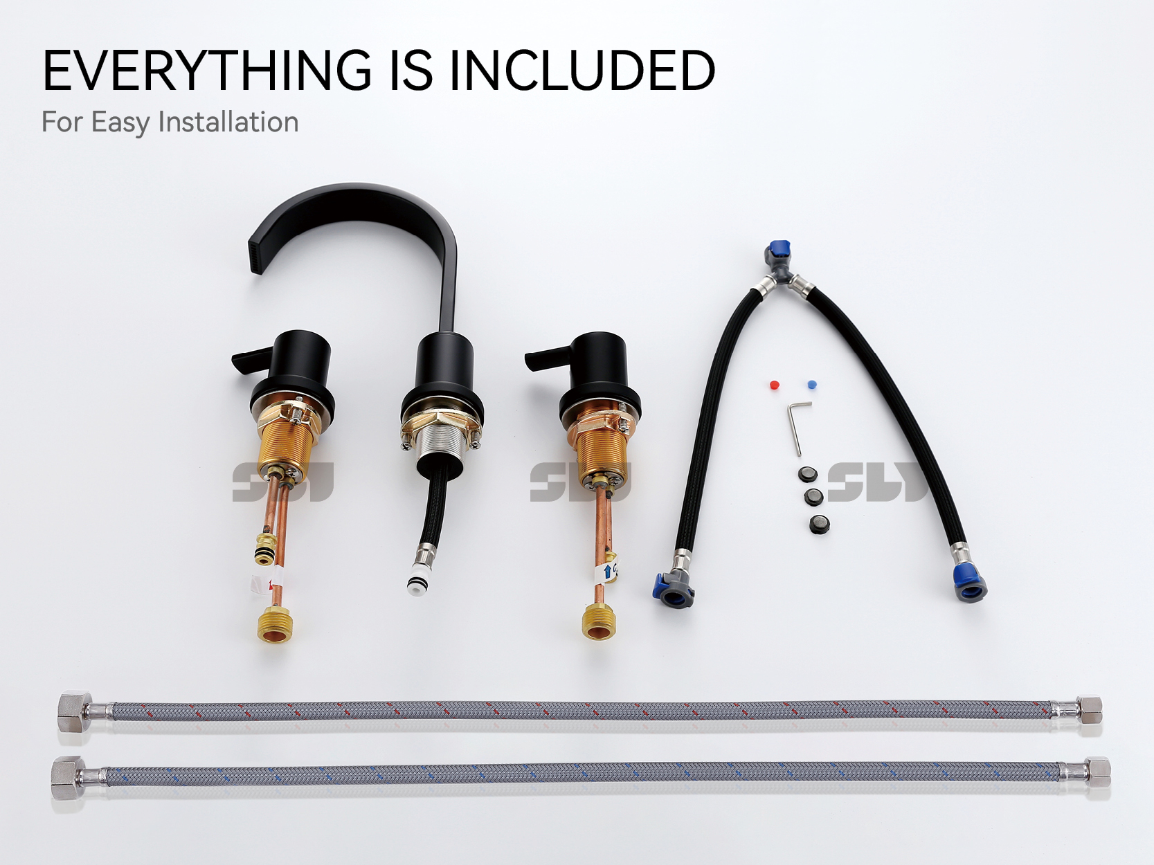 смеситель для ванной с двойной ручкой