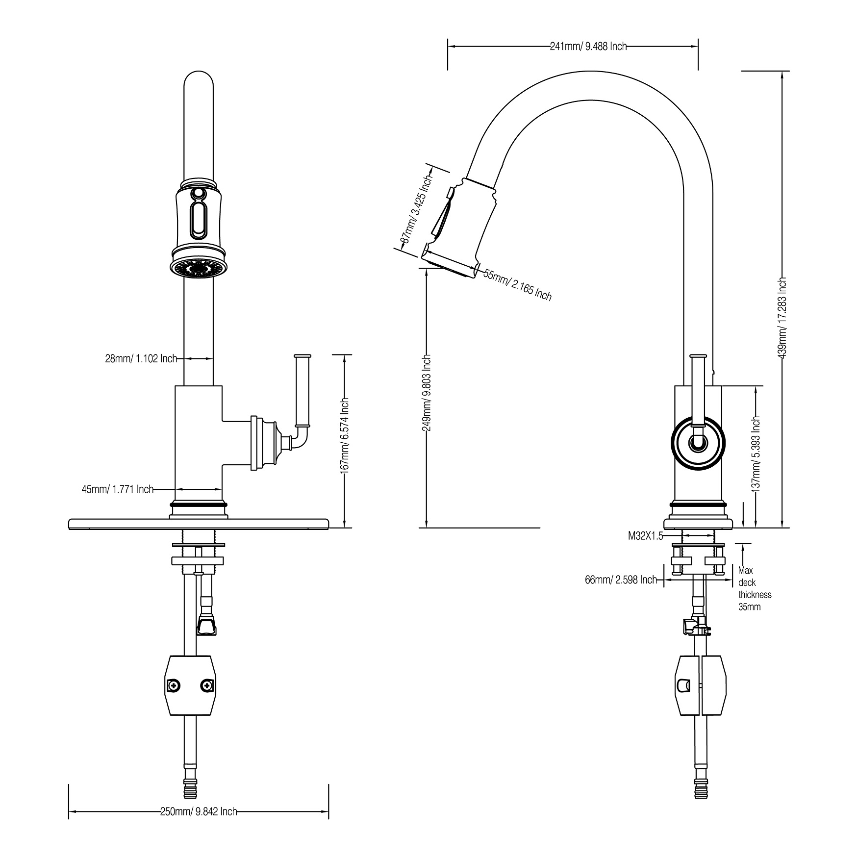 вытащить кухонный кран
