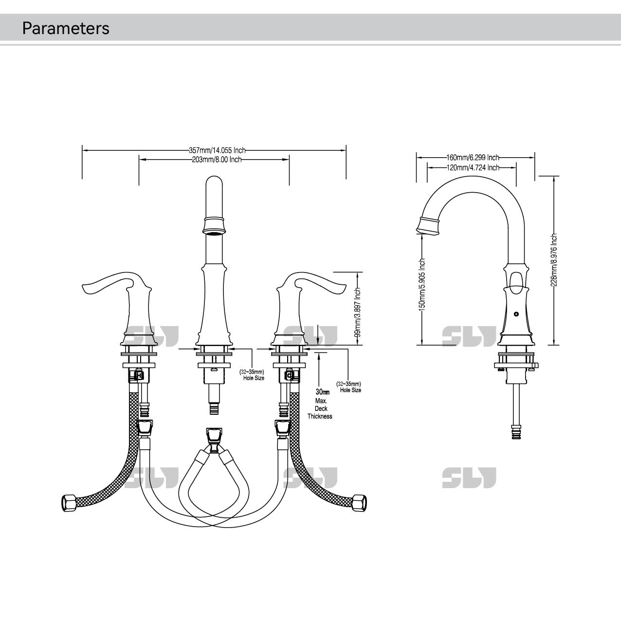 медный смеситель для ванной