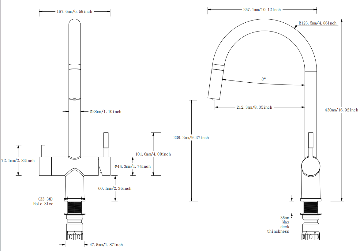 2 ручка кухонного смесителя