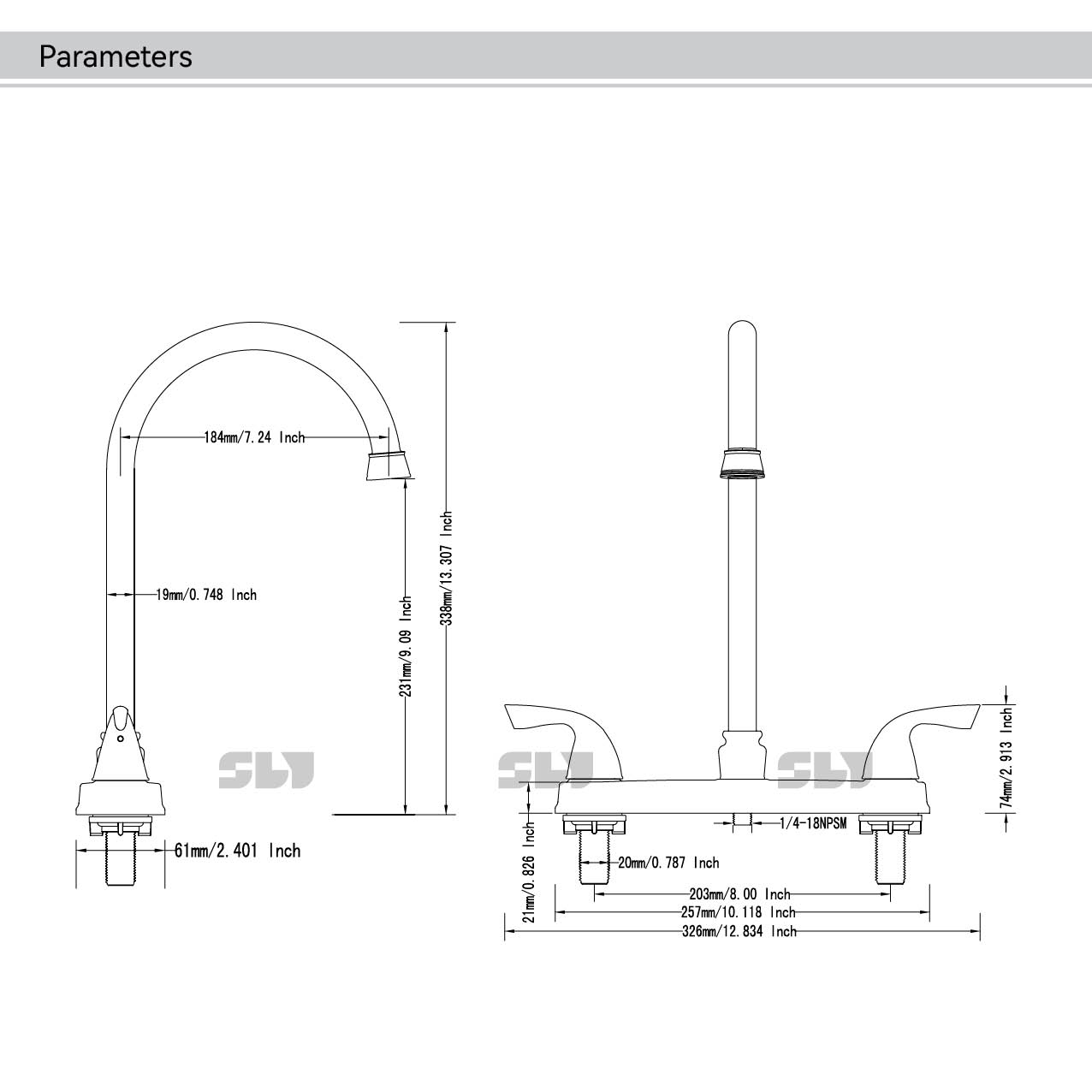 Смеситель для кухонной раковины, установленный на палубе