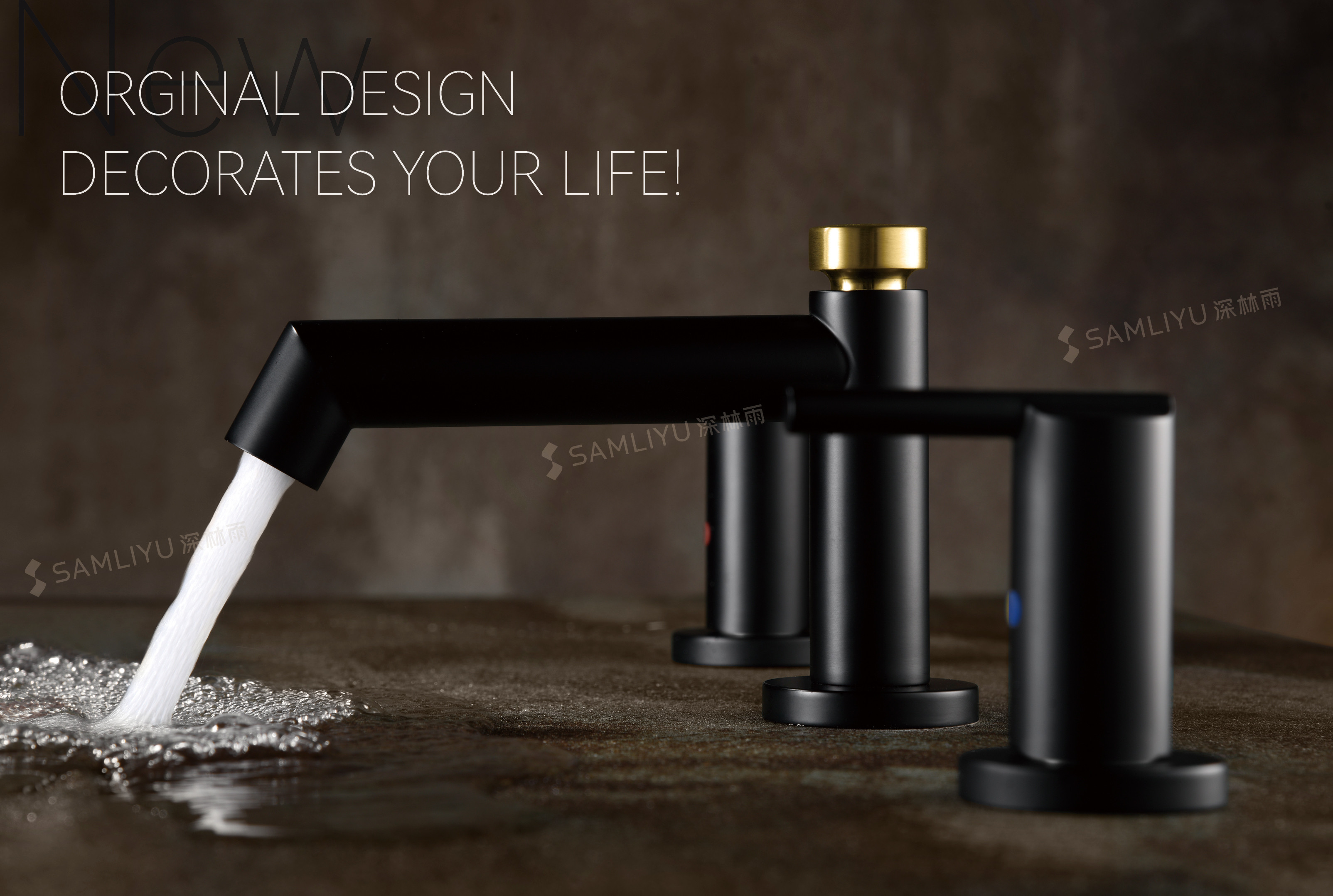 смеситель для ванной на 3 отверстия