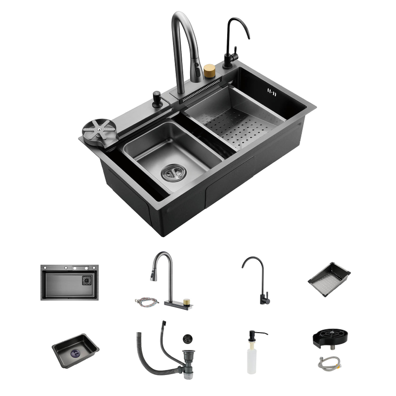 Хитрый высококачественный водопад с марионерной пистолетом раковина для одиночной миски для современного стиля жизни 