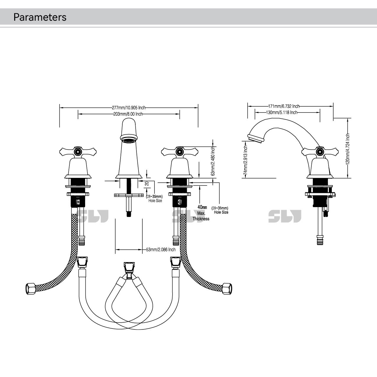 Смесители для ванной шириной 4 дюйма