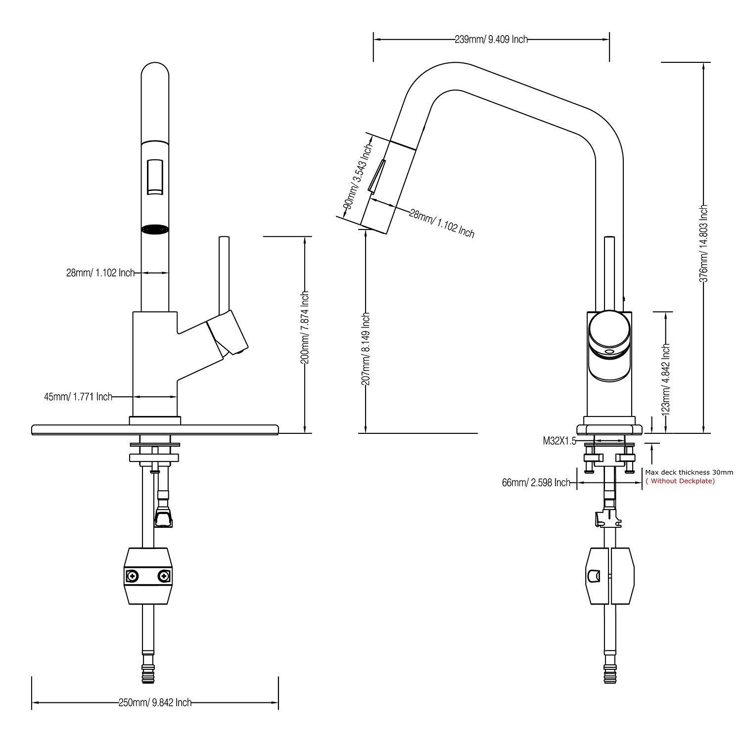 выдвижной смеситель для кухни