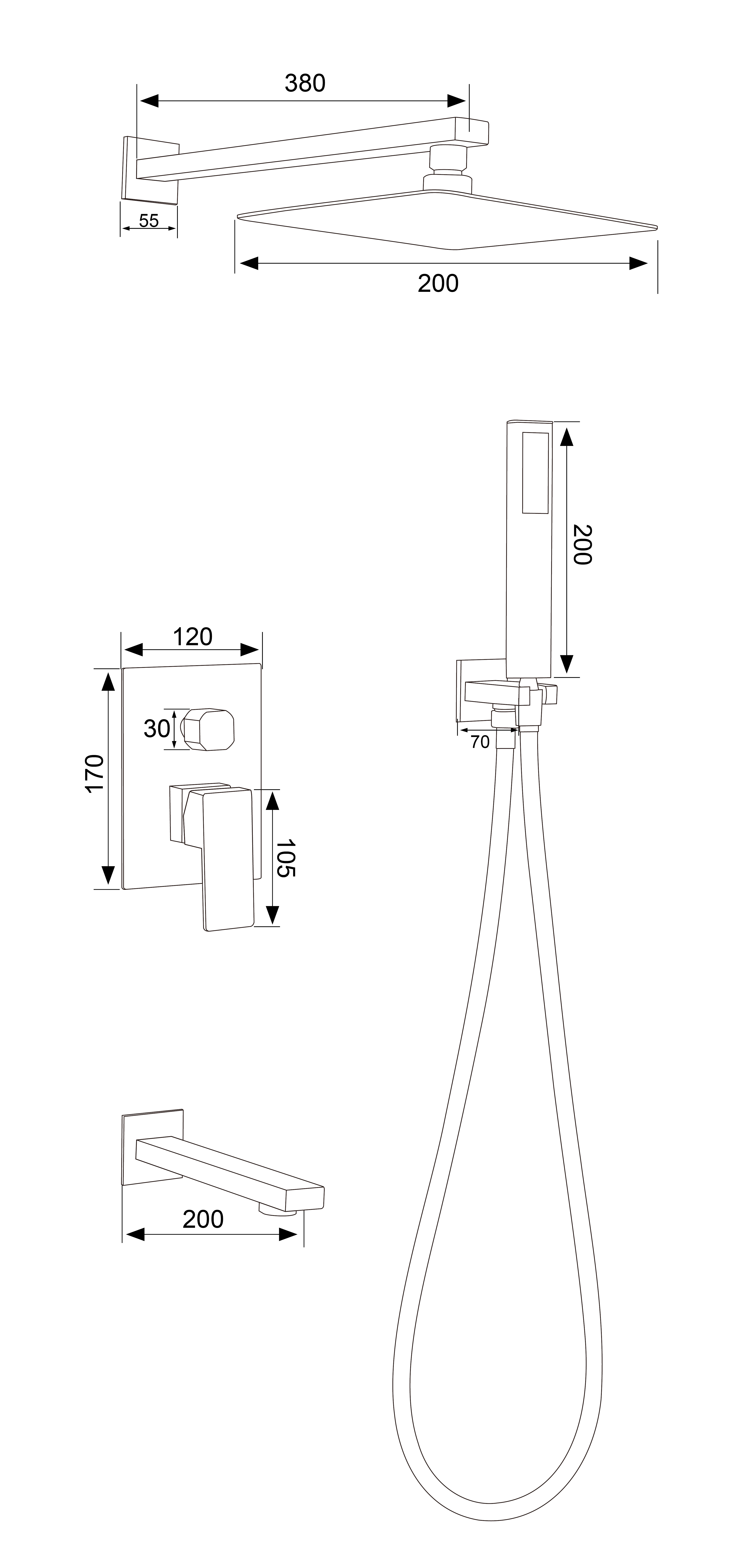 дождей с настенным водопадом 
