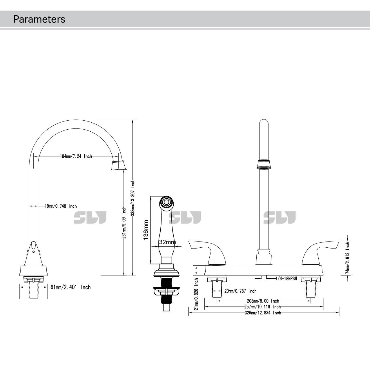хромированный смеситель для кухни