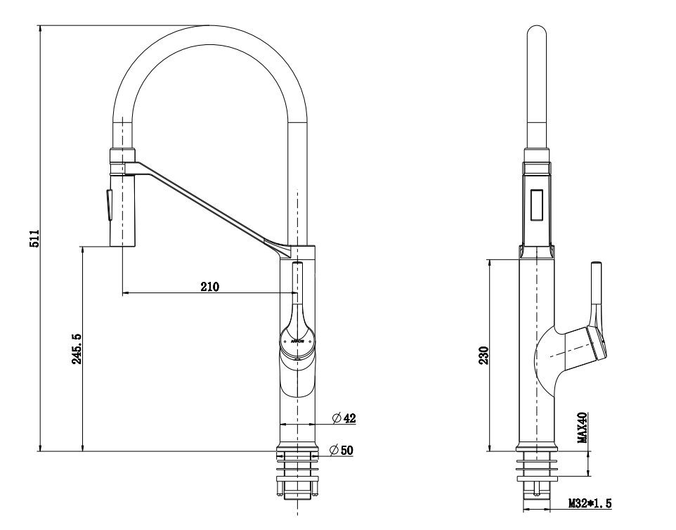 Новая черная кожаная труба раковина