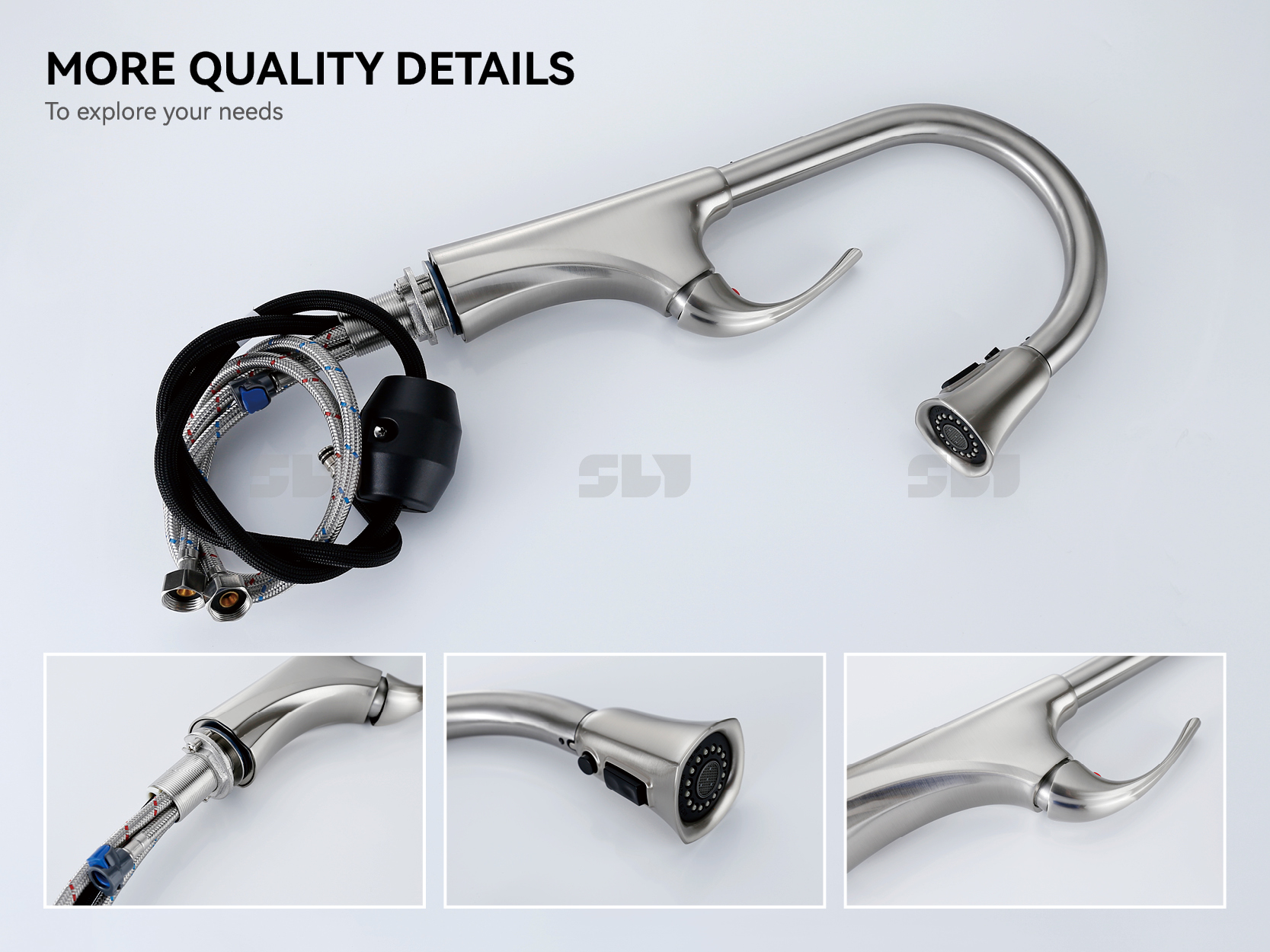 Смеситель для кухни из нержавеющей стали