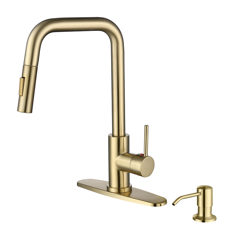 Слайский маточный никель. Горячий и холодный черный вытягивает кухонная раковина